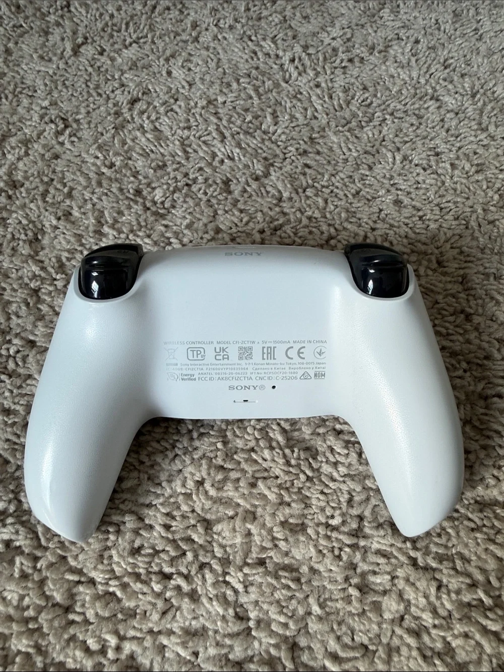 PS5 Sony DualSense Wireless Controller - White and Black with Blue Accent